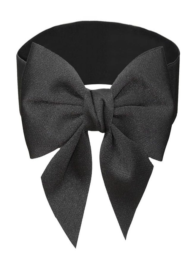 Vikodah Womens Vintage Wide Elastic-Waist-Belt with Bow Knot - Stretchy Wide Waistband Belts Corset Adorable Dress Accessory - Image 2